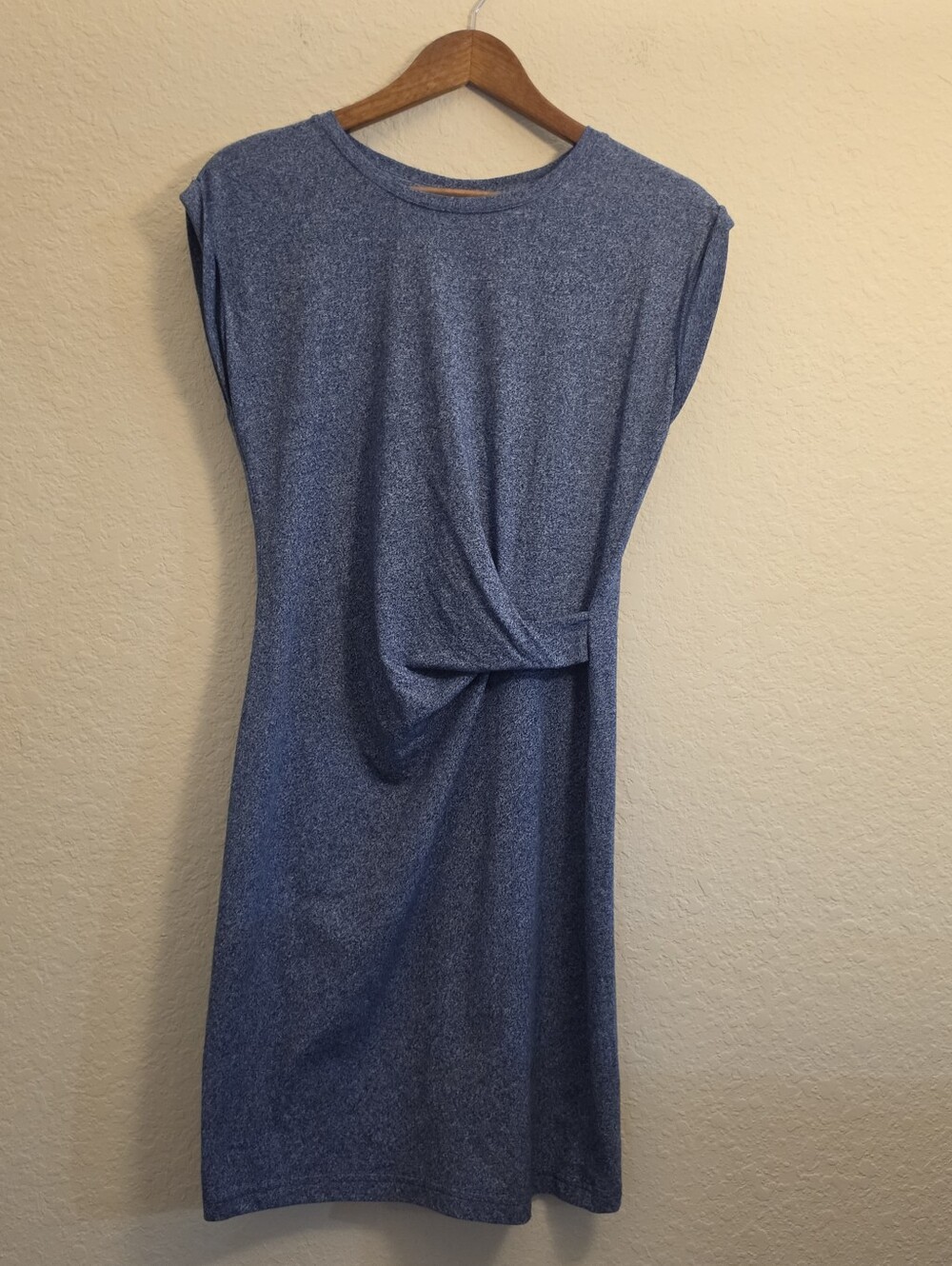 gap jersey dress | Dresses | Gap Heathered Womens Size Xs Blue Side Knot Waist Minimalist Casual jersey dress outfit ideas